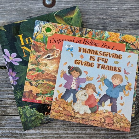 Childrens Fall Autumn Thanksgiving Books Bundle Set of 3 - Picture 1 of 4